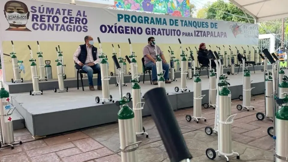 CDMX: Iztapalapa inició programa de préstamo de tanques de oxigeno para enfermos de Covid-19