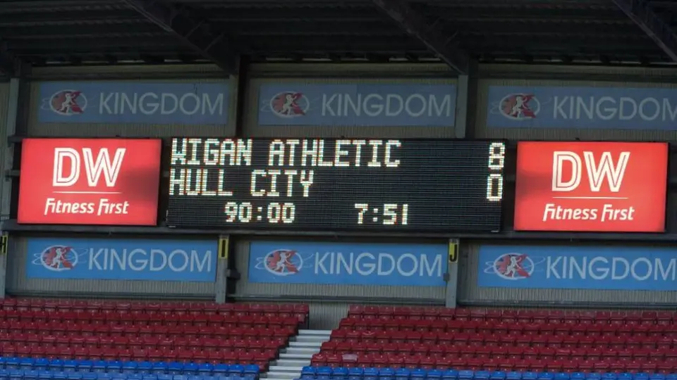 Wigan consiguió la mayor goleada de su historia en medio de la bancarrota