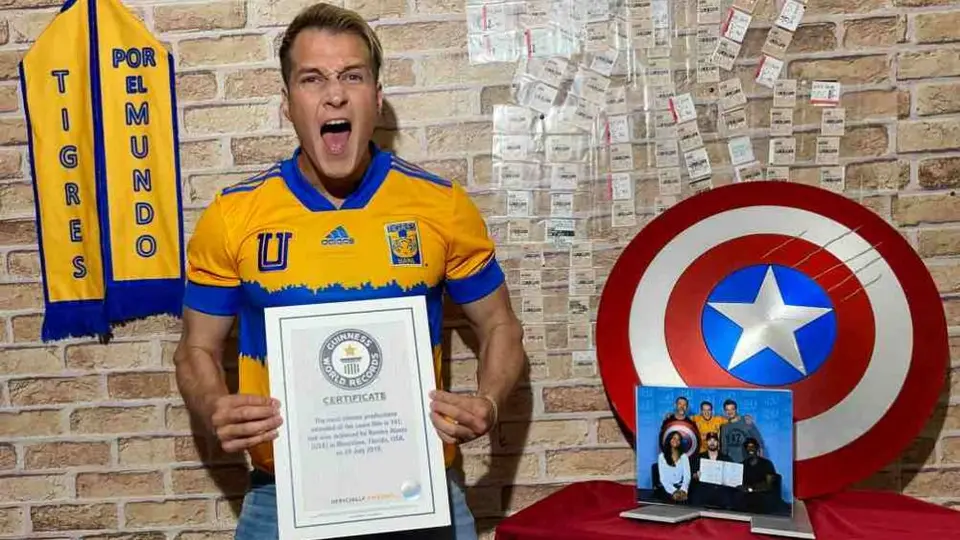 Aficionado de Tigres obtuvo Récord Guinness por ver 'Avengers: Endgame' 191 veces