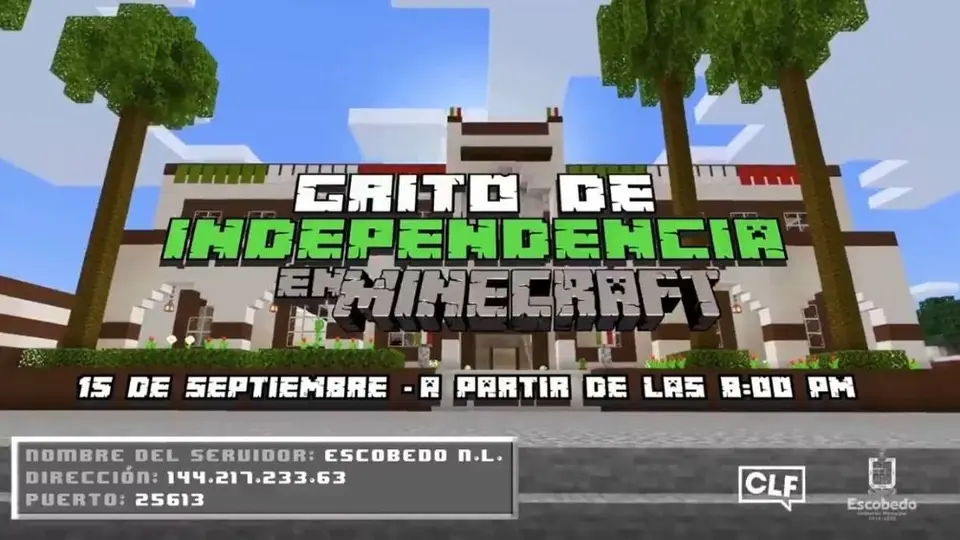 Escobedo, Nuevo León, dará el grito de Independencia a través de Minecraft
