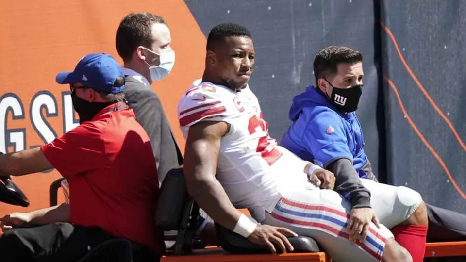 Saquon Barkley, baja el resto de la temporada por desgarro del ligamento cruzado