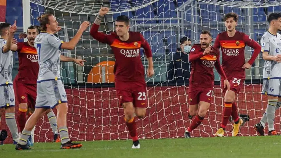 Serie A: Roma venció a Hellas Verona y se colocó a cuatro puntos del subliderato