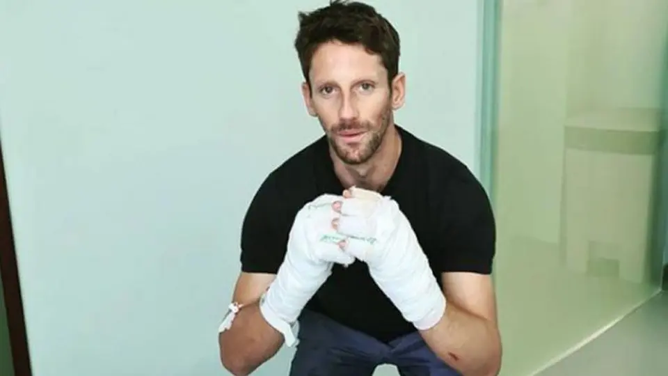 F1: Romain Grosjean, operado del pulgar izquierdo tras accidente en GP de Baréin