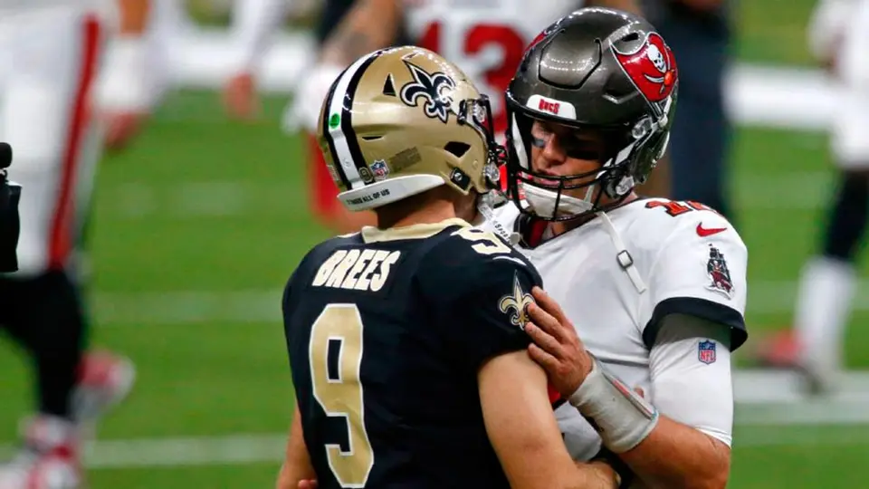 Brady vs Brees, dos leyendas que chocan por primera vez en Postemporada