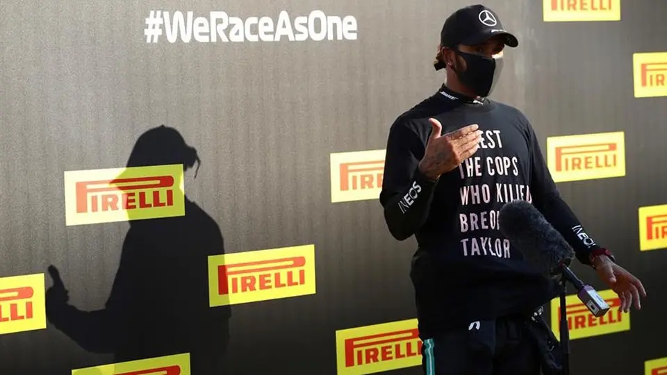 Lewis Hamilton tras podio de F1 en la Toscana: 'Arresten a los policías que mataron a Breonna Taylor'