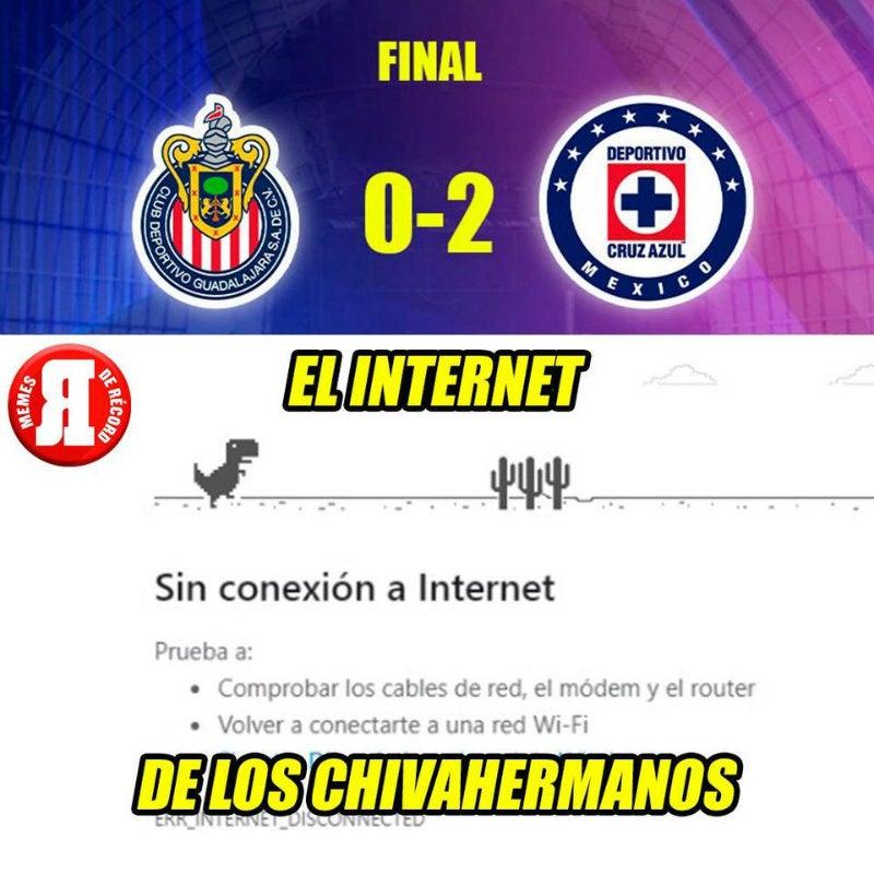 Los mejores memes de la derrota de Chivas ante Cruz Azul