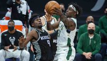 NBA: Sin Antetokounmpo, Bucks vencieron con dificultades a Kings