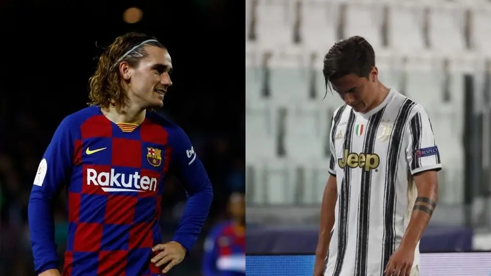 Barcelona y Juventus podrían intercambiar a Griezmann y Dybala, aseguran en Italia