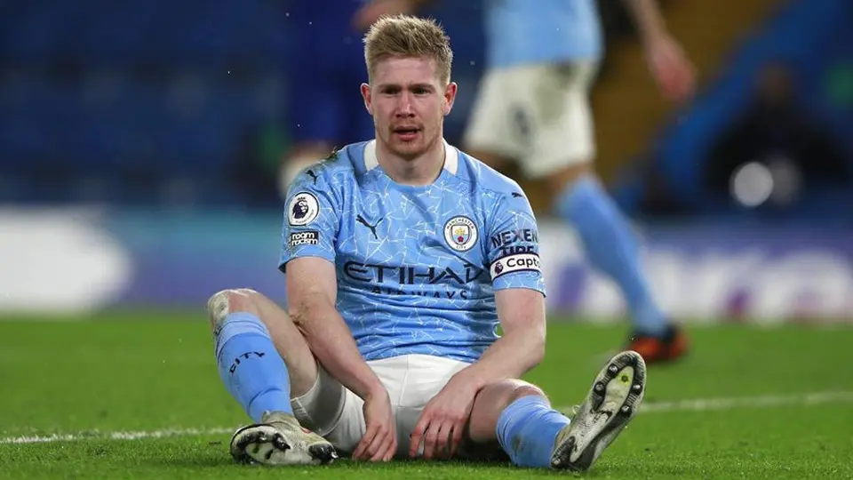 Manchester City: Kevin de Bruyne, baja de cuatro a seis semanas por lesión