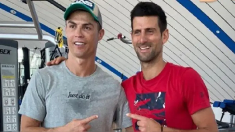 Cristiano Ronaldo: Novak Djokovic imitó festejo de CR7 y el luso le respondió
