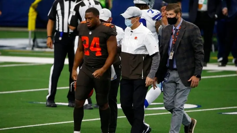 NFL: Los Cleveland Browns pierden a Nick Chubb al menos por seis semanas