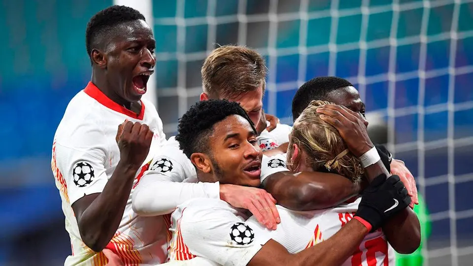 Champions League: Leipzig derrotó a un PSG con bajas y expulsiones