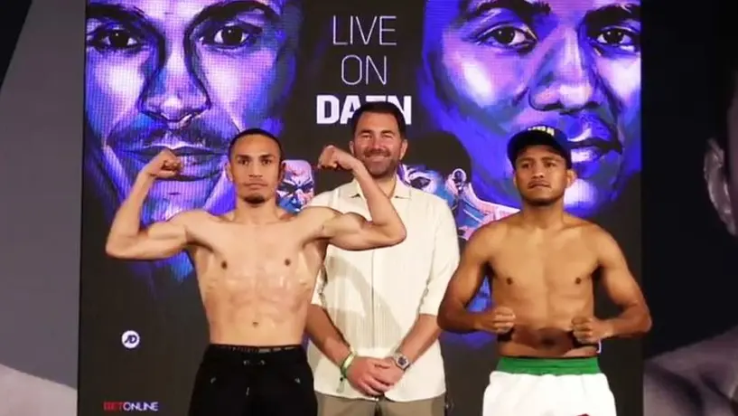 'Gallo' Estrada y Chocolatito González 'noquearon' la báscula en ceremonia de pesaje