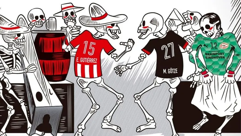 Día de Muertos: Clubes mexicanos y europeos se sumaron a la conmemoración de los fieles difuntos
