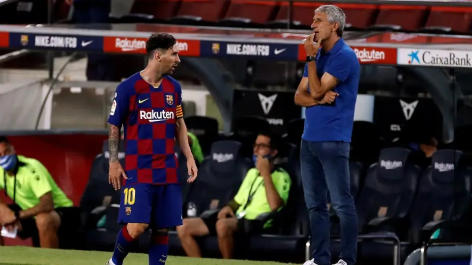Setién: 'No me siento señalado por Messi ni pienso dejar al Barcelona'