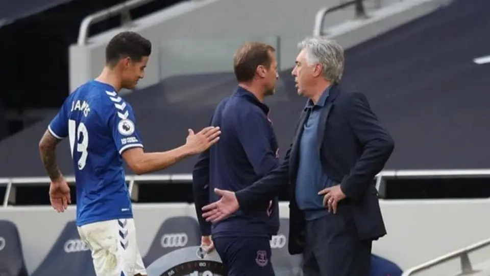 Everton: Carlo Ancelotti desmintió la salida de James Rodríguez