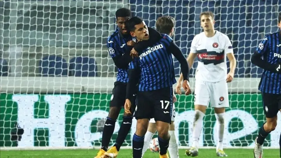 Champions League: Atalanta rescató el empate en casa ante el Mitjylland