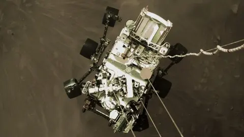 Perseverance: La NASA compartió las primeras imágenes de un aterrizaje en Marte