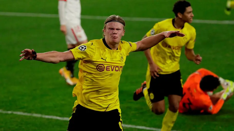 Champions League: Dortmund se impuso al Sevilla con doblete de Haaland