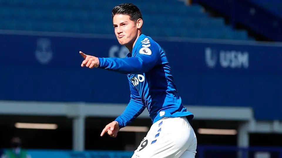 Premier League: James Rodríguez se estrenó como goleador en el Everton