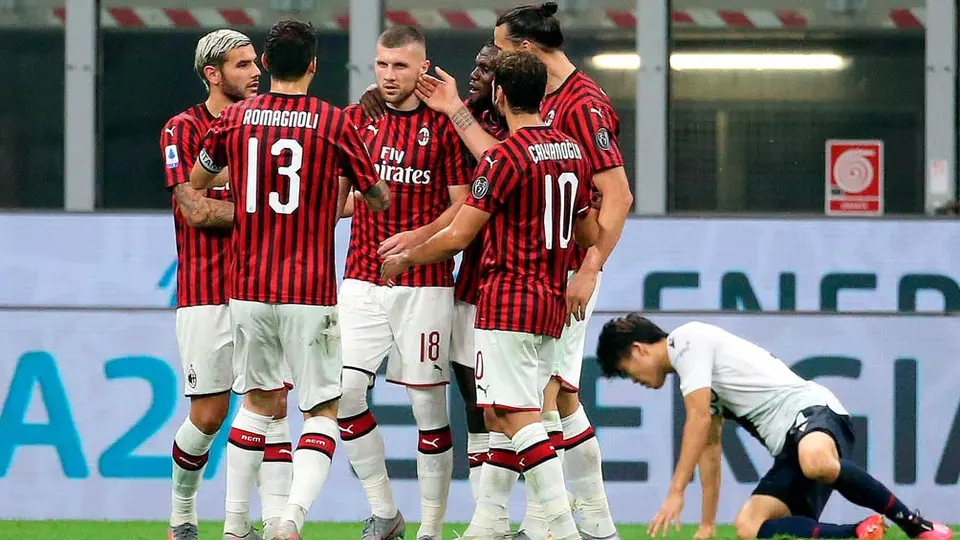 Milan: Goleó al Bolonia en San Siro y aspira a la Europa League