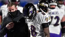NFL: Lamar Jackson sufrió una conmoción y tuvo que abandonar el juego vs Buffalo Bills