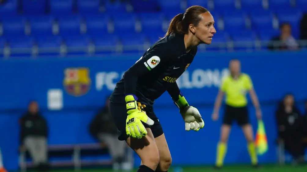 Pamela Tajonar, en su etapa como portera del Barcelona femenil | IMAGO7