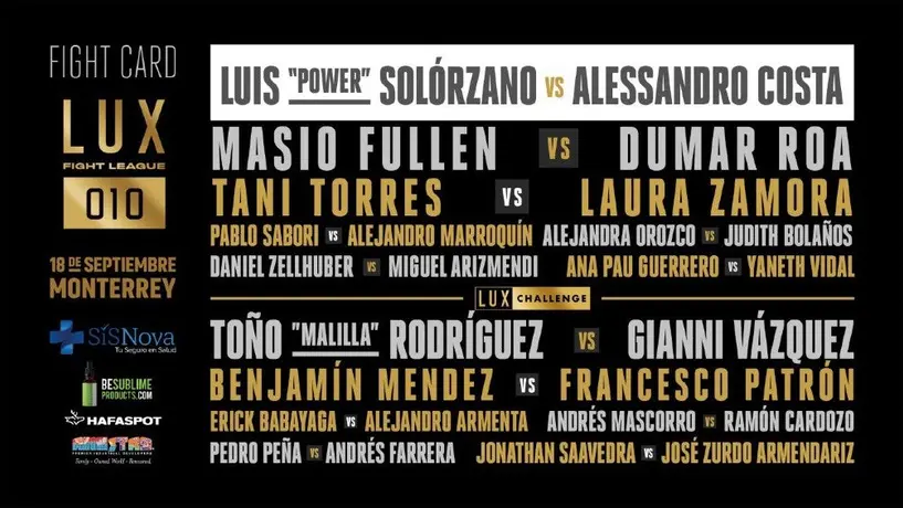 Lux Fight League realizará el primer evento deportivo con público en México