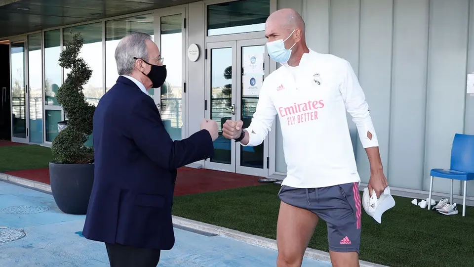 Real Madrid: Florentino Pérez visitó el entrenamiento merengue