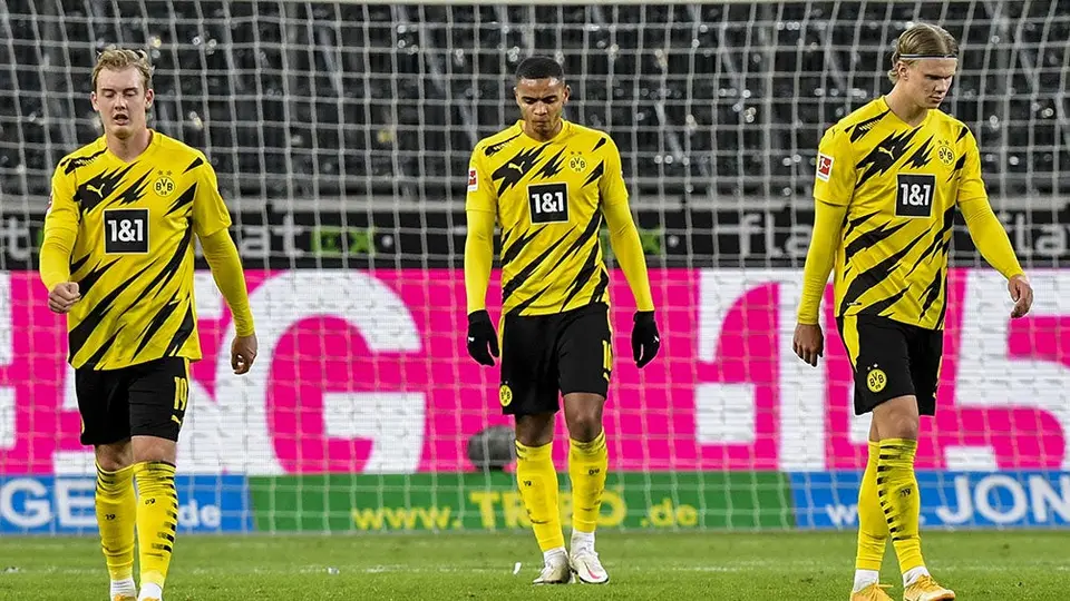 Borussia Dortmund: Doblete de Haaland no pudo evitar la derrota contra Borussia Mönchengladbach
