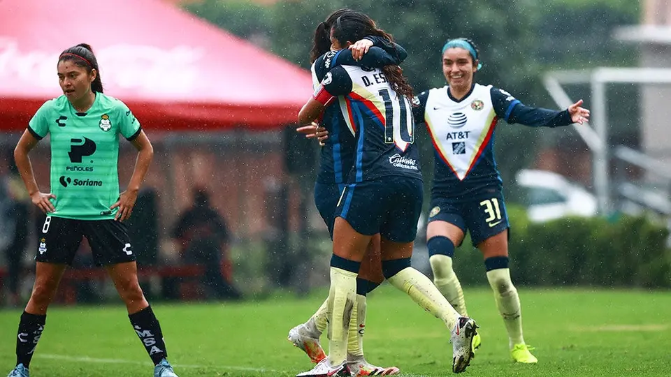 América Femenil: Las Águilas le remontaron a Santos y son sublíderes del torneo