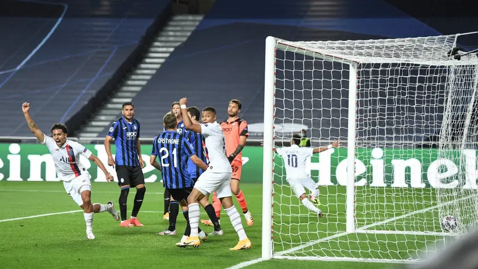 Champions: París Saint-Germain remontó de último minuto al Atalanta y clasificó a Semifinales