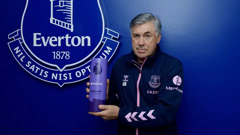 Everton: Carlo Ancelotti, elegido el mejor DT de septiembre en Premier League