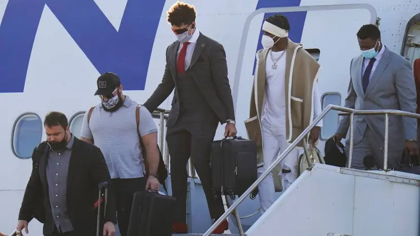 Chiefs: Arribó a Tampa para defender su título en el Super Bowl LV