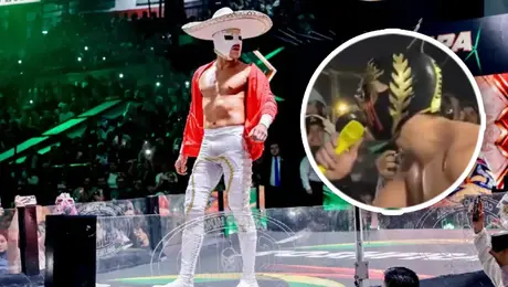 VIDEO: Soberano Jr. hace llorar a un niño que lo insultó durante función de lucha libre en Tlaxcala