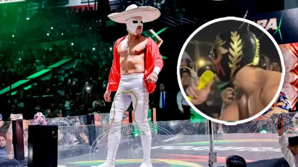 VIDEO: Soberano Jr. hace llorar a un niño que lo insultó durante función de lucha libre en Tlaxcala