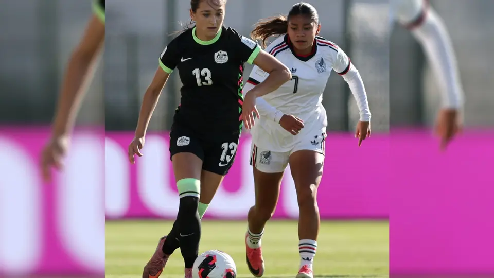Natalia Pérez en el partido de México contra Australia en el Mundial Sub-17 Femenil | X: @FootballAUS