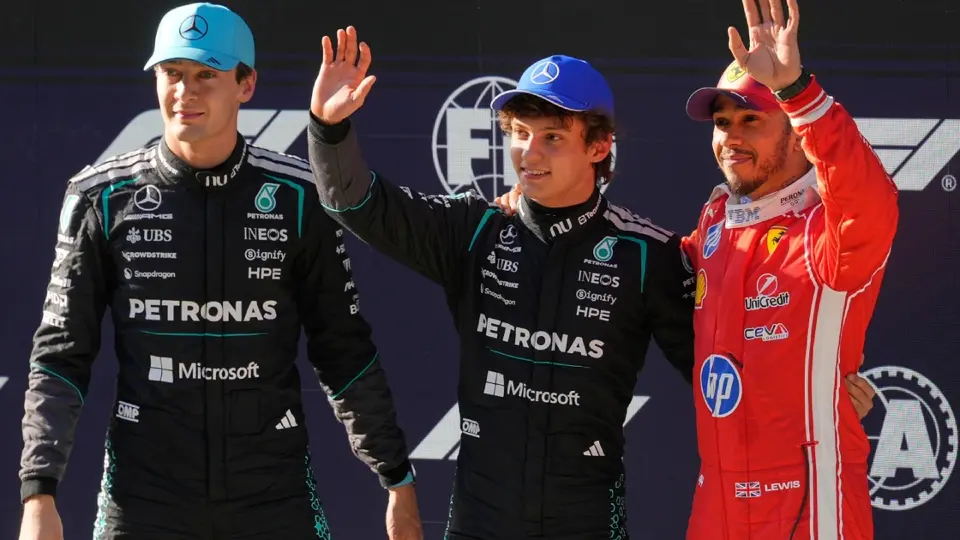 Russell y Antonelli tras la clasificación en el Gran Premio de China | AP