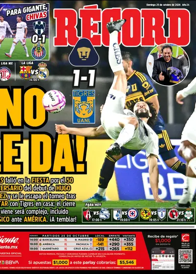 Portada RÉCORD 25 octubre 2026