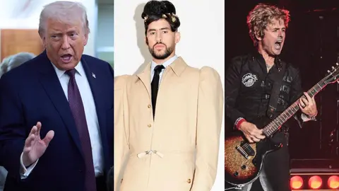 Trump arremete contra Bad Bunny y Green Day por el Super Bowl: “Estoy en contra de ellos”