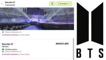 Boletos de BTS en México se revenden hasta en 120 mil pesos tras agotarse la preventa