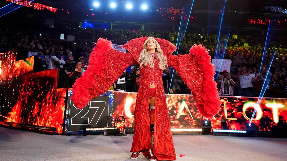 Charlotte Flair, antes de entrar al ring l WWE