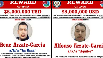 EE. UU. ofrece 10 millones de dólares por los hermanos Arzate del Cártel de Sinaloa; “La Rana” es acusado de narcoterrorismo