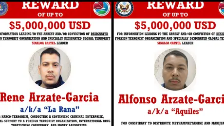 EE. UU. ofrece 10 millones de dólares por los hermanos Arzate del Cártel de Sinaloa; “La Rana” es acusado de narcoterrorismo