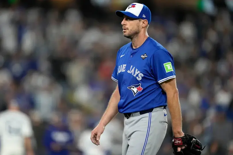 Max Scherzer en el Juego 3 de la Serie Mundial 2026 | AP