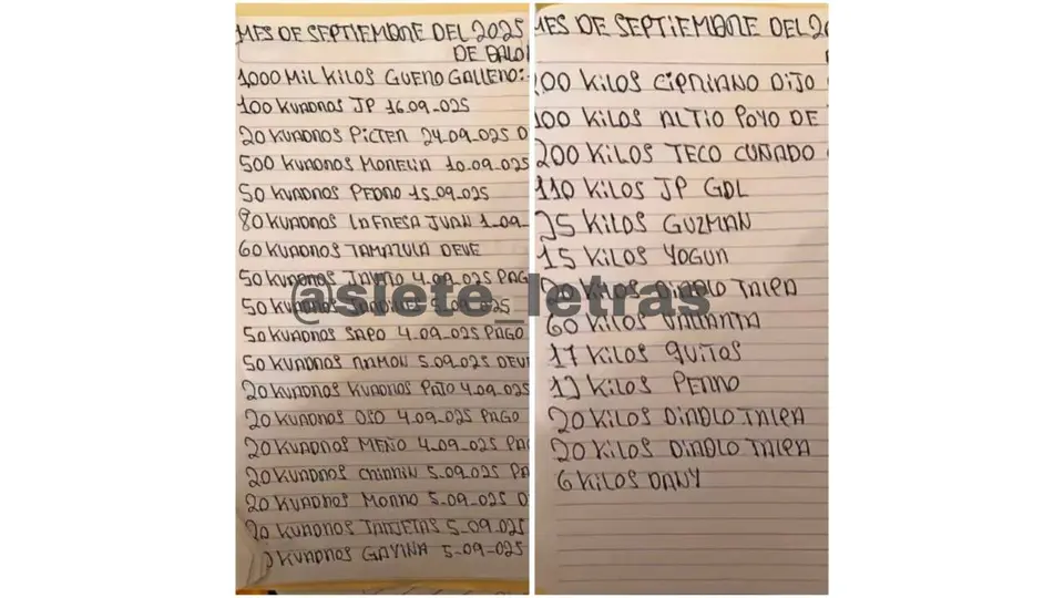 Los registros incluyen ingresos obtenidos por la operación ilegal de máquinas tragamonedas./ X:@siete_letras
