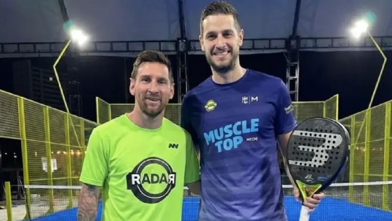 Lionel Messi con Adrián Marcelo I G:@adrianmercelo10