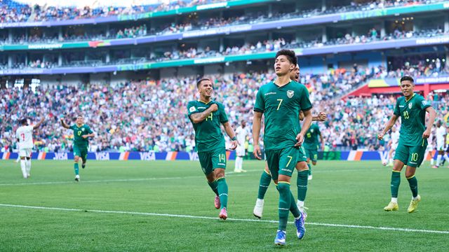 Miguel Terceros celebra en el partido de Bolivia contra Surinam en el Repechaje Internacional rumbo al Mundial 2026 | MEXSPORT