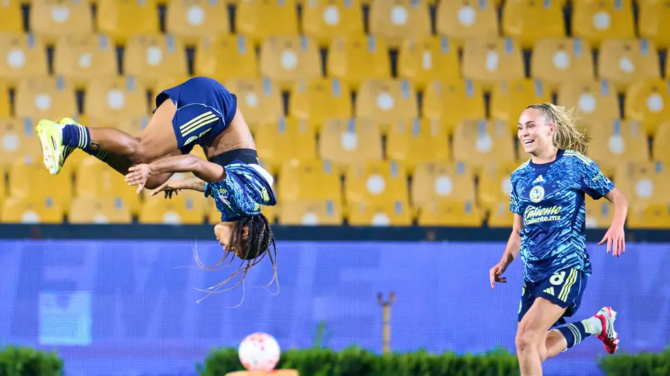 Geyse Ferreira de América Femenil celebrando su gol I MEXSPORT