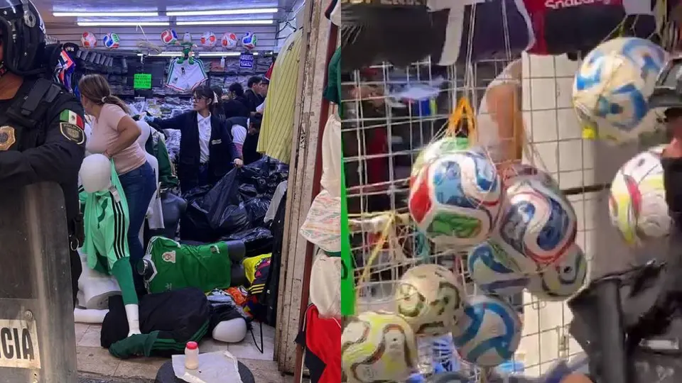 Golpe a la piratería en Tepito: decomisan mercancía del Mundial 2026